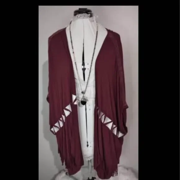 L/XL POL Short Sleeve Cardigan Blouse frill pit-pit=40” length=25” C3394 - Picture 1 of 6